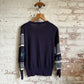 1980s Purple Knitted Patterned Cardigan Jumper