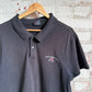 1990s Black Polo Jeans Polo Shirt Top