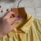 1970s Yellow Unusual Blouse Shirt Top