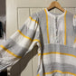1970s Grey Linen Button Blouse Top