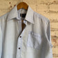 1970s Baby Blue British Speck Button Shirt
