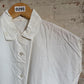 1960s White Button Rayon Blouse Top