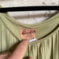 1940s Lime Green Patterned Ruffle Dress