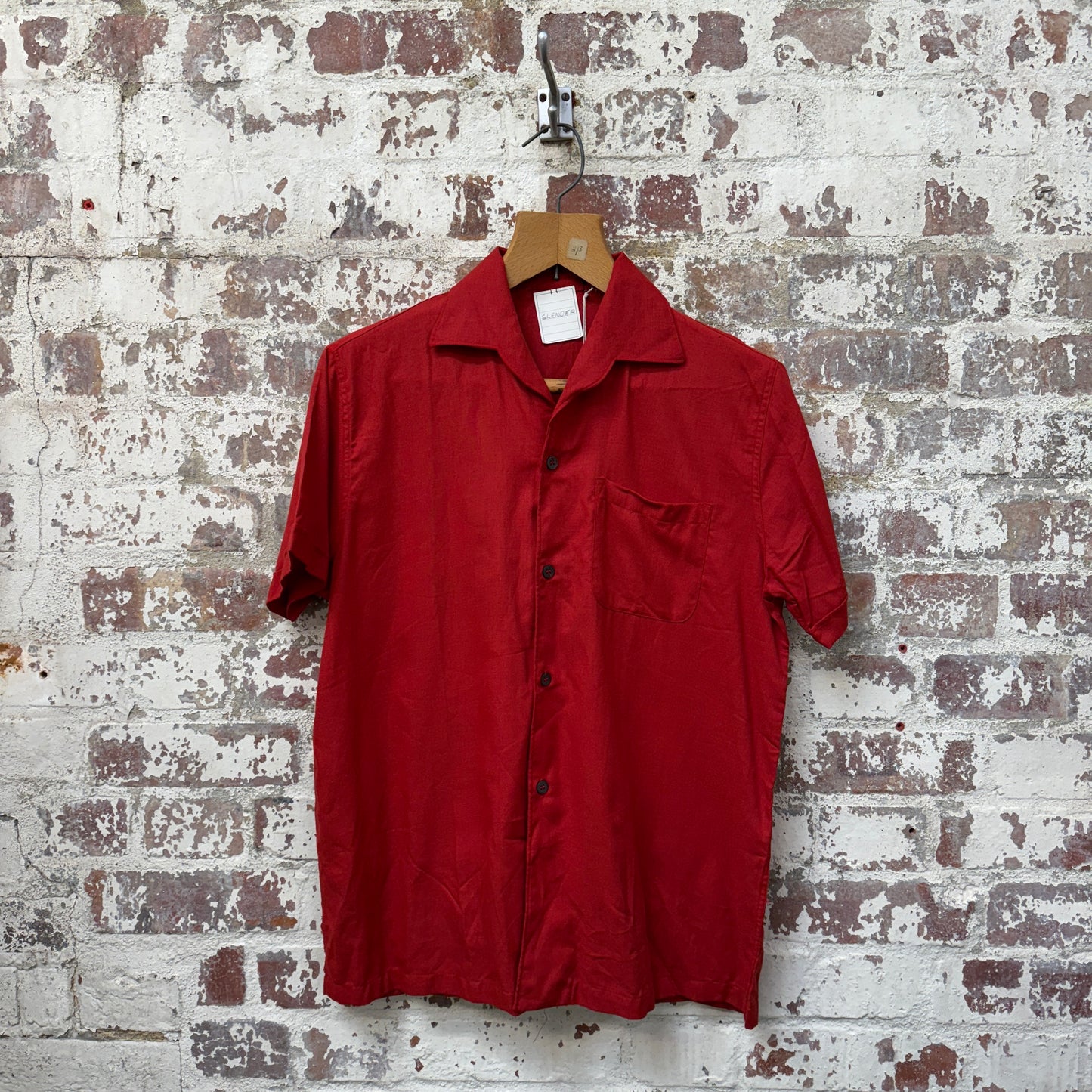 1960s British Rayon Button Up Leisure Shirt - Deadstock