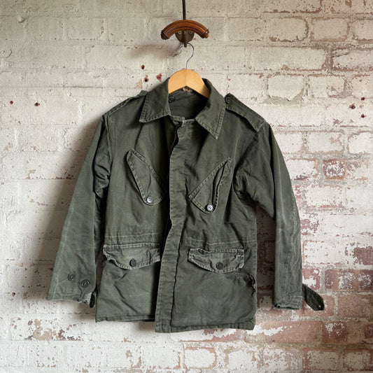 1960s Green Four Pocket Military Field Jacket
