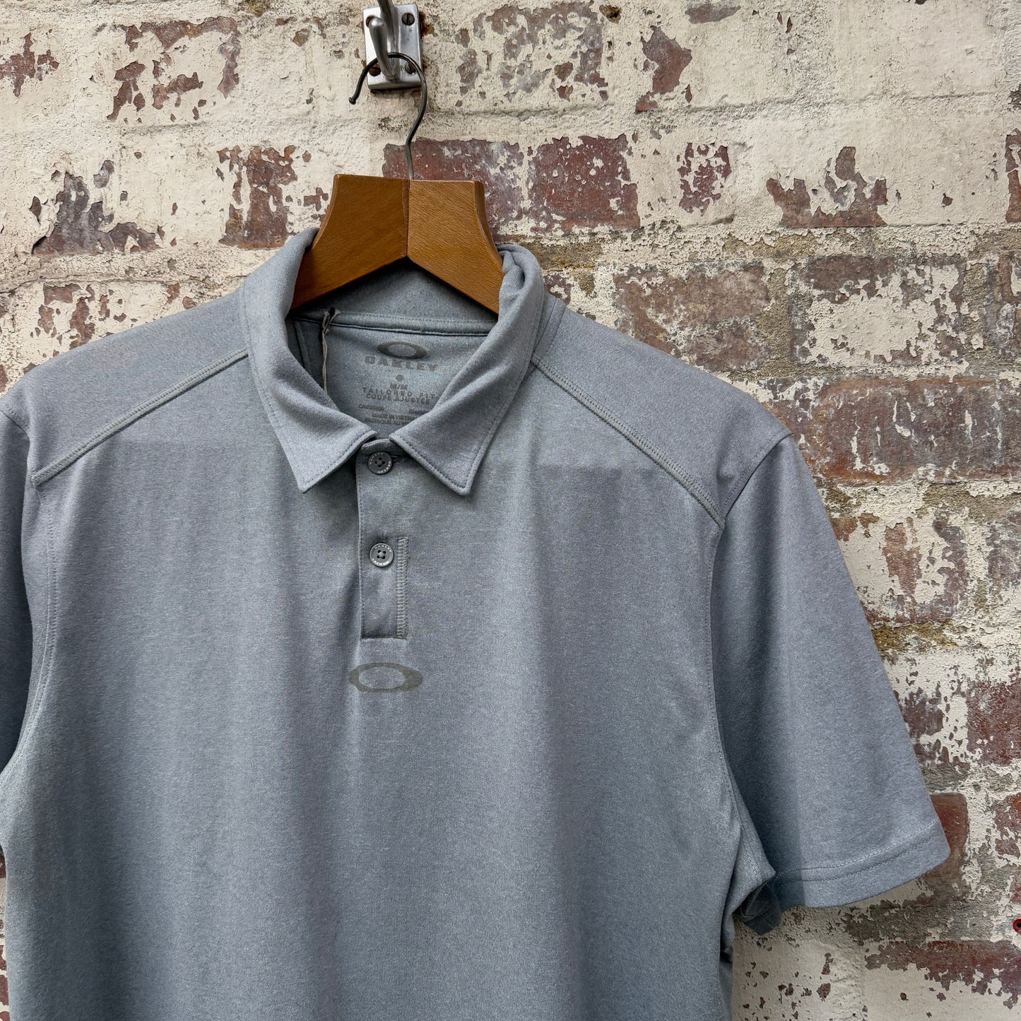 Grey Oakley Polo Shirt Top