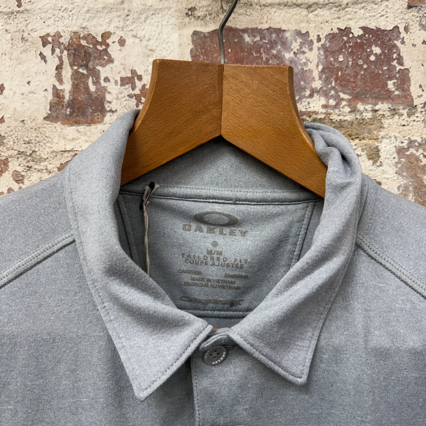 Grey Oakley Polo Shirt Top