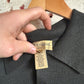 1990s Grey Merino Wool Collared Shirt Jumper