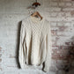 1980s Cream Arran Irish Knitted Jumper