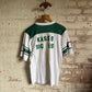 1970s White and Green Sports Graphic T-Shirt