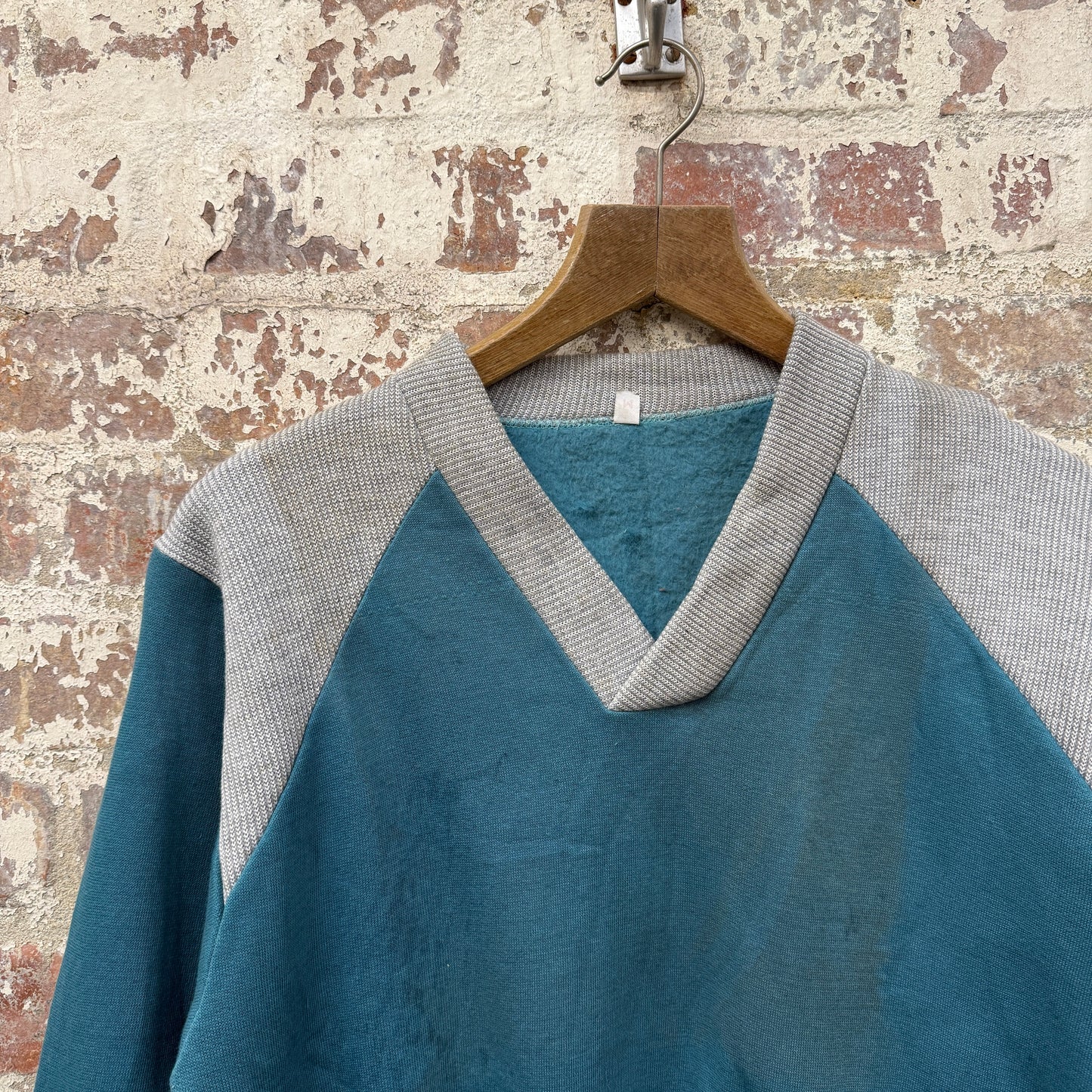 1960s Turquoise British Sweatshirt Jumper