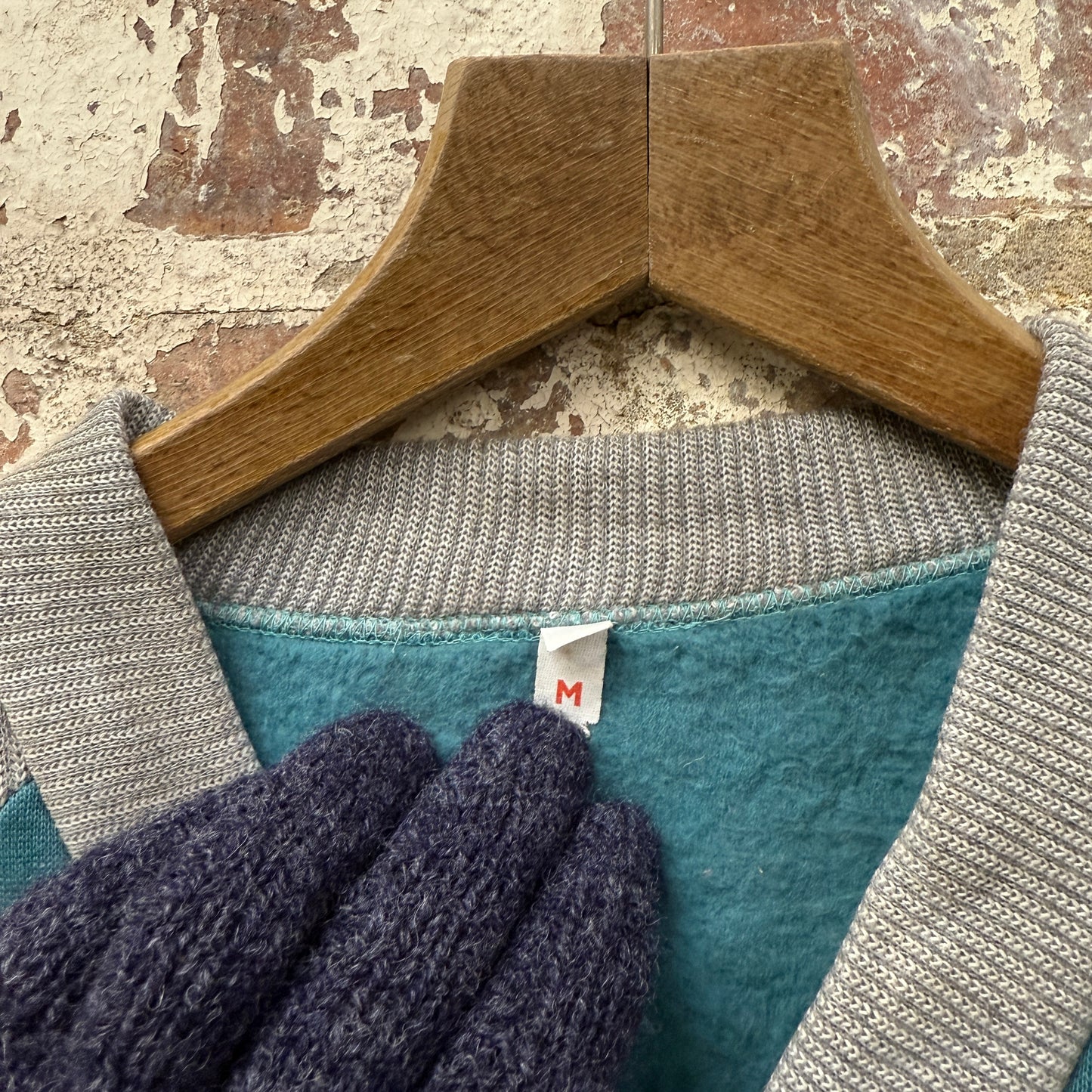 1960s Turquoise British Sweatshirt Jumper