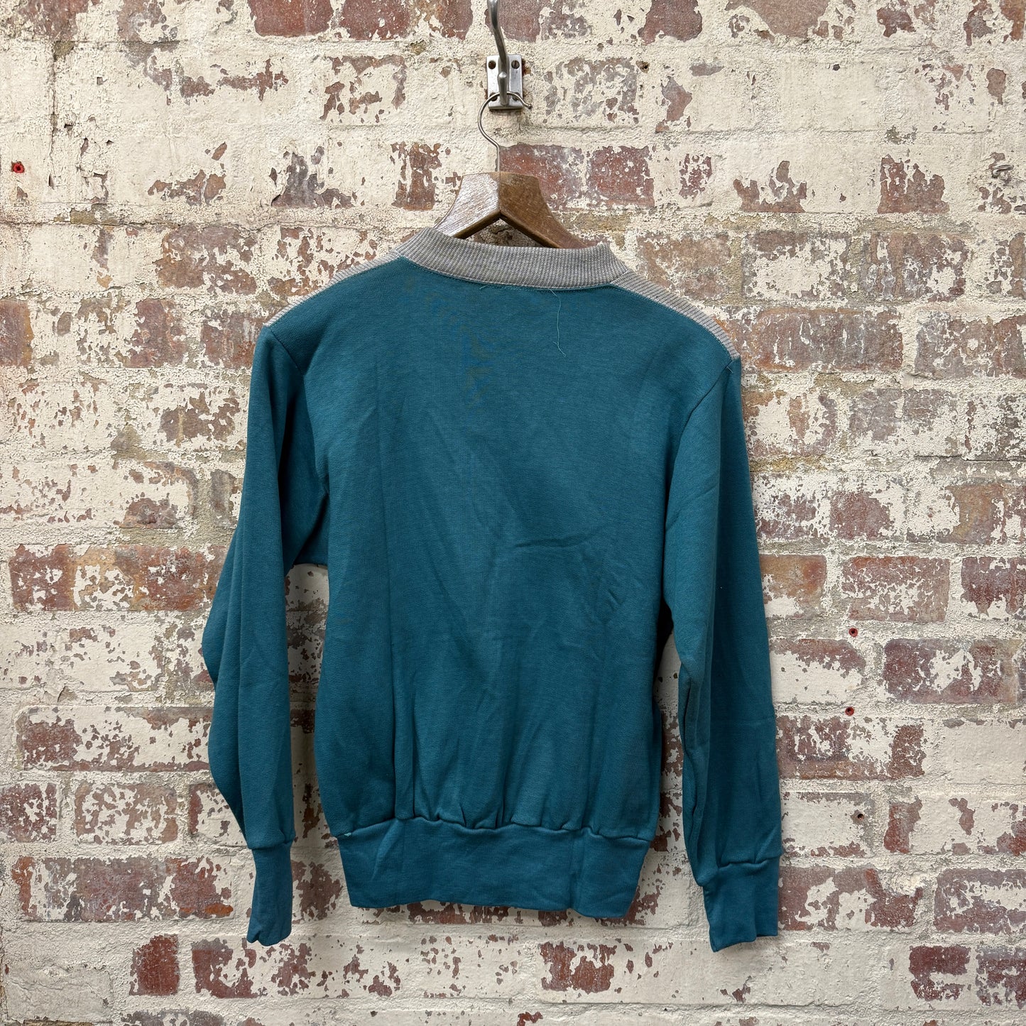 1960s Turquoise British Sweatshirt Jumper