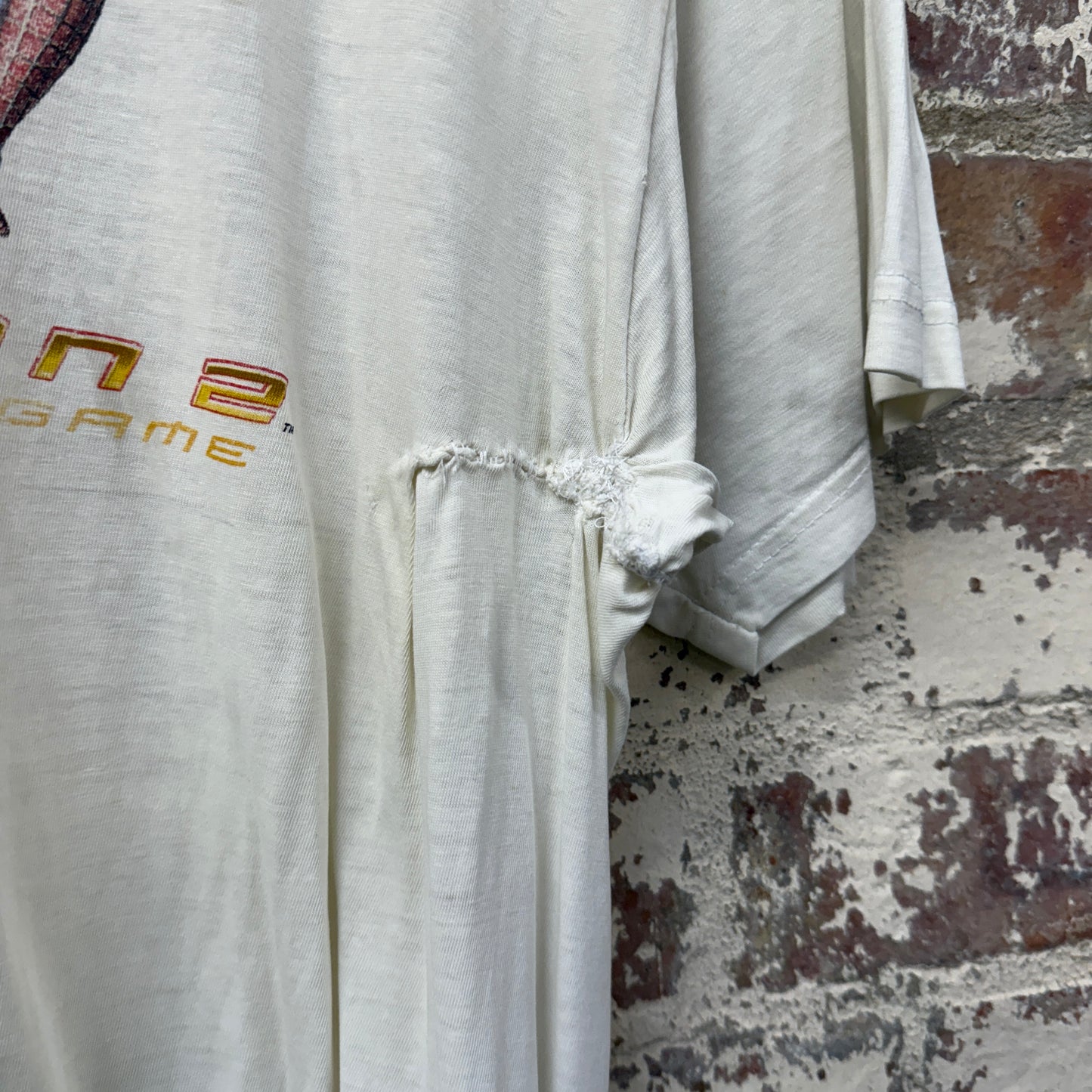 2004 White 'Spiderman Game 2' Graphic T-Shirt Top