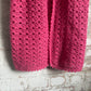 1970s Pink Crochet Knitted Cardigan Vest