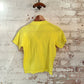 1960s Yellow Wool Knitted Blouse T-Shirt Top