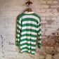 1960s 1970s Green Striped Bukta Rugby Jumper