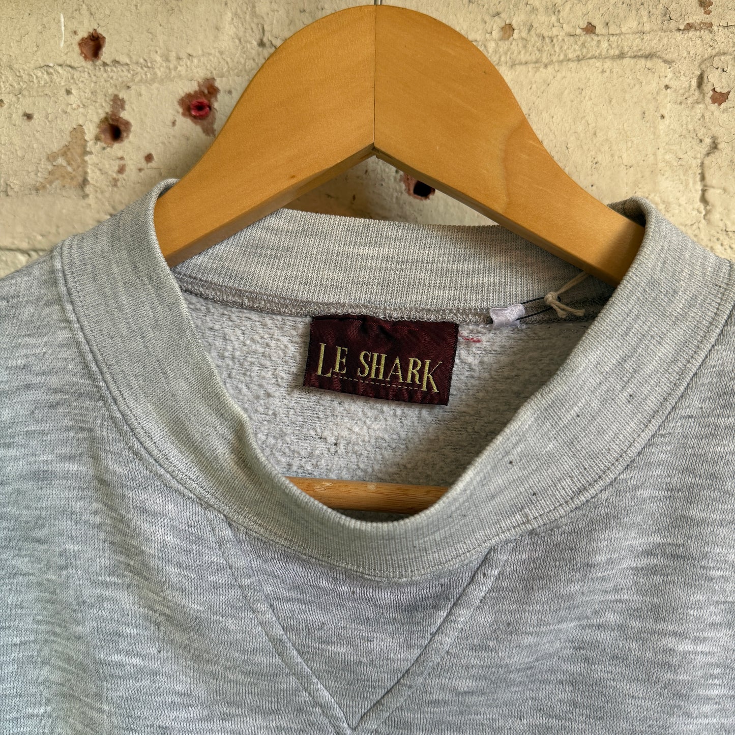 1980s Grey Paint Splattered Cut Off Sweatshirt