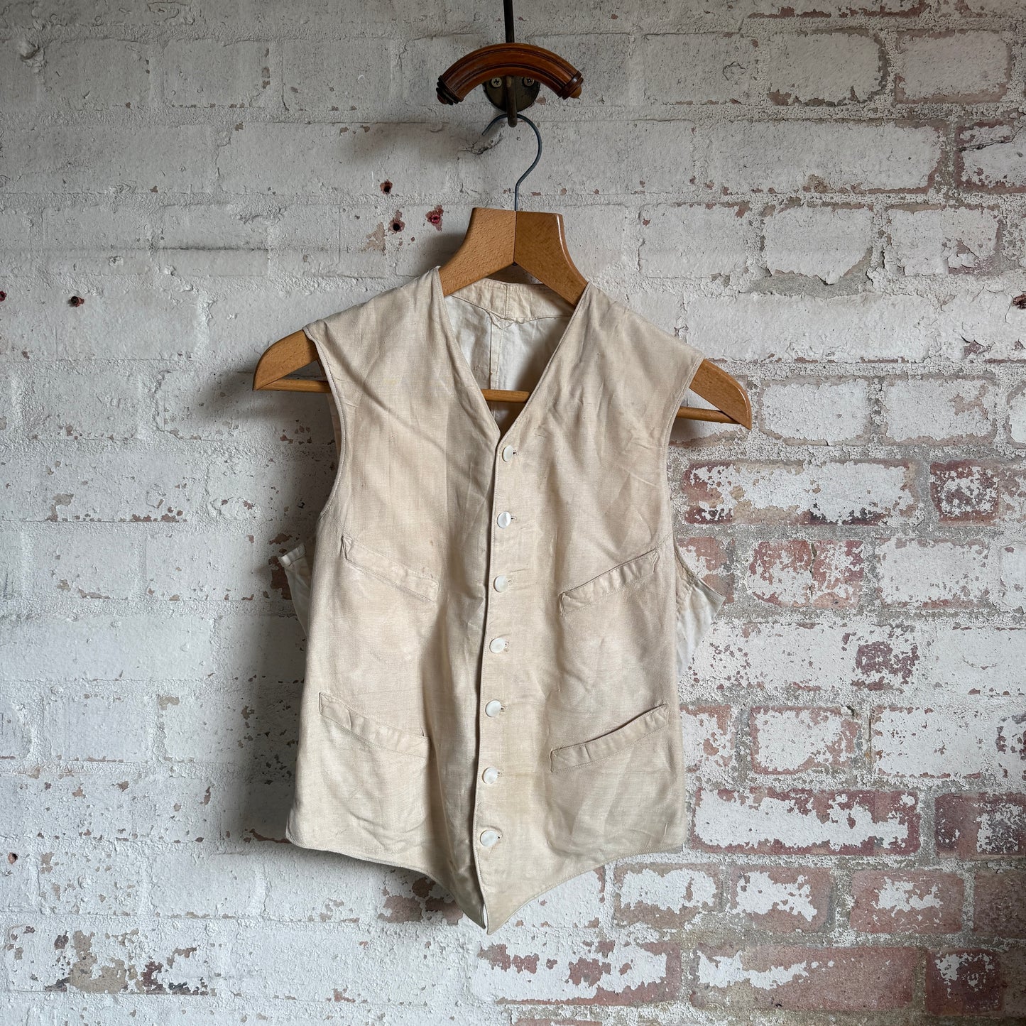Vintage Edwardian British Raw Silk Waistcoat