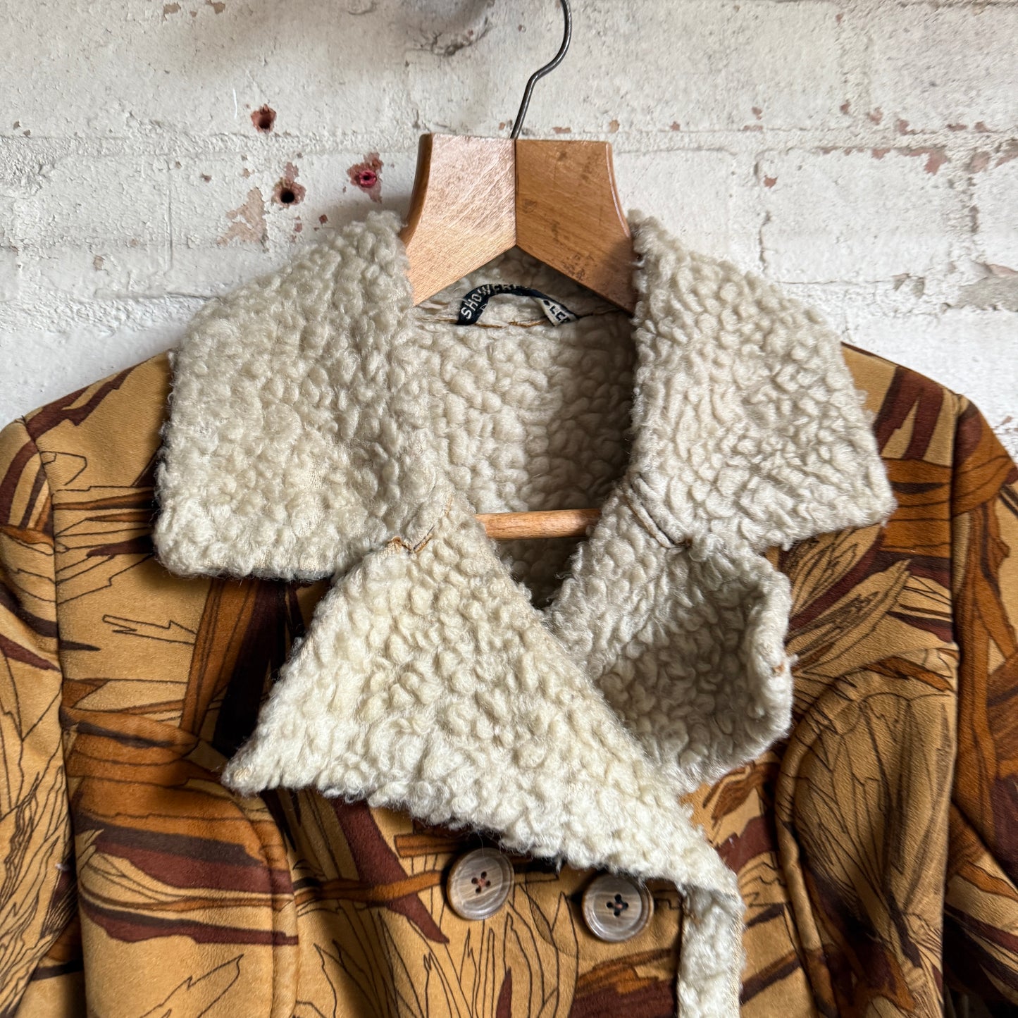 1970s Suede Printed Penny Lane Coat