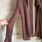 1970s Brown Knitted Patterned Cardigan Jumper Pullover