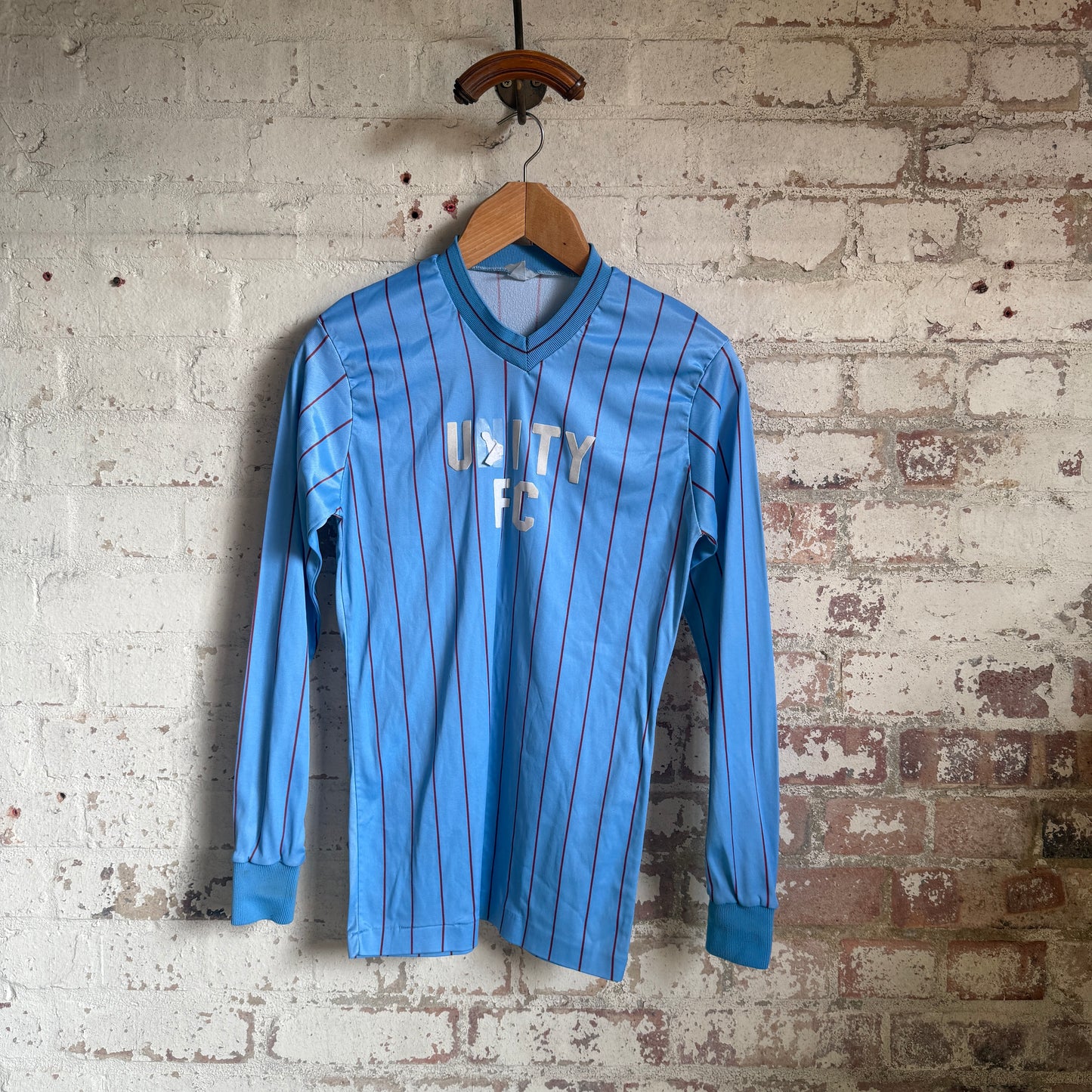 1970s Blue Long Sleeve Graphic Shirt