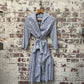 1980s Grey Belted Checkered Cotton Lesley Evers Dress