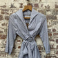 1980s Grey Belted Checkered Cotton Lesley Evers Dress