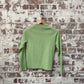 1970s Green Patterned Long Sleeve Top