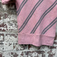 1980s Pink Striped Knitted Short Sleeved Jumper