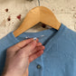 1960s Baby Blue Knitted Button Cardigan Jumper