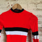 1970s Red Knitted Long Sleeve Top