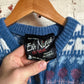 1970s Sheep Knitted Button Cardigan Jumper