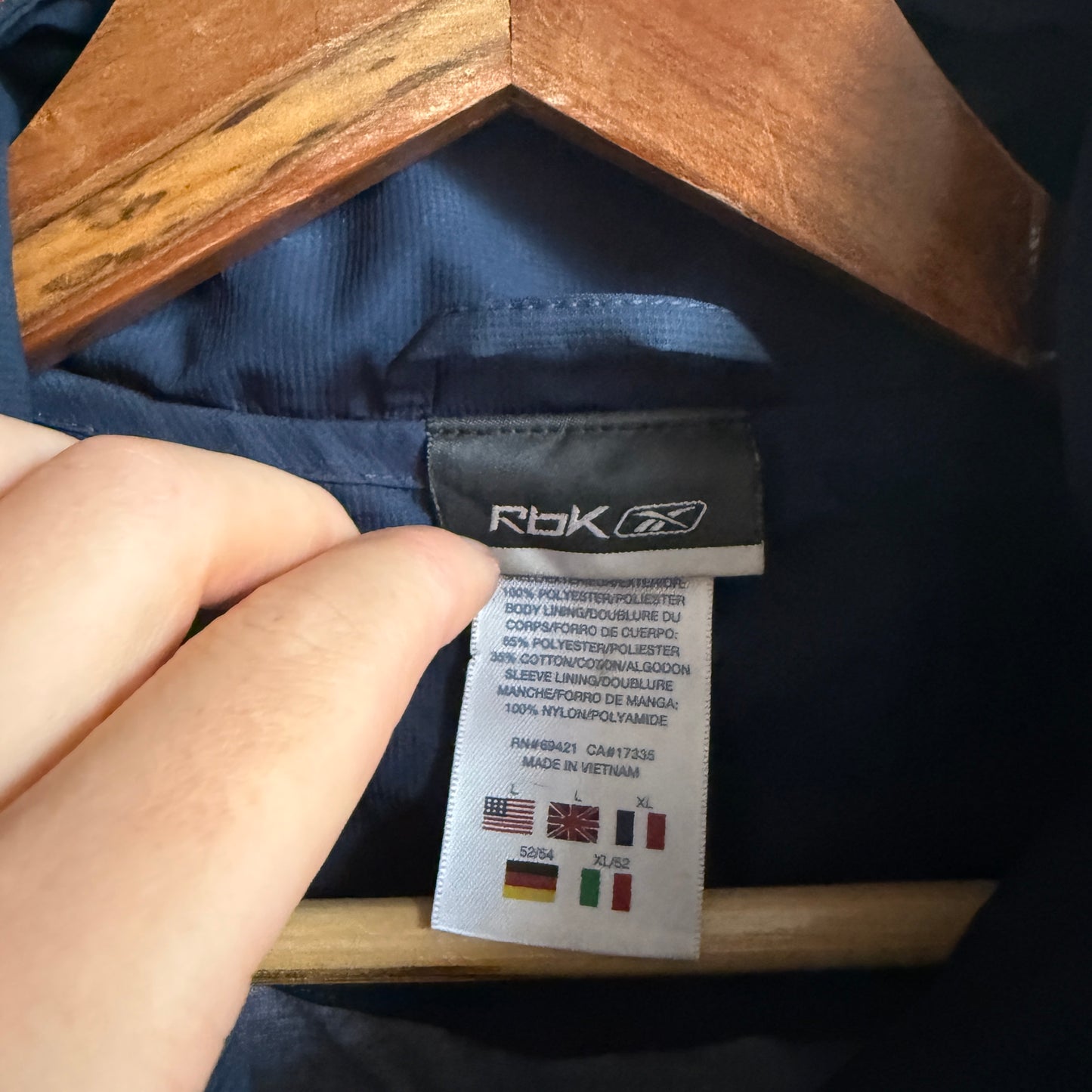 2000s Navy Reebok Track Top jacket