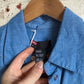 1990s Blue Rayon Diesel Embroidered Shirt