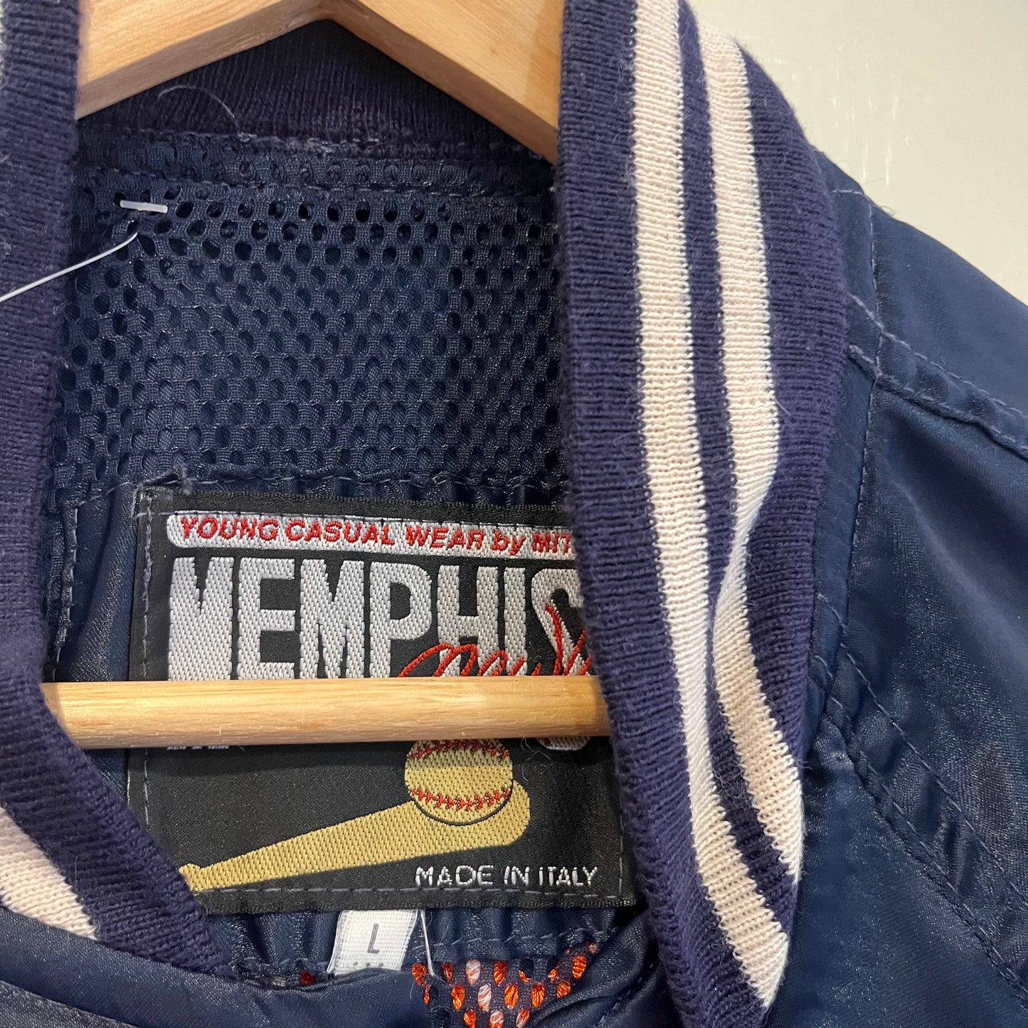 1980s Navy Embroidered Bomber Jacket