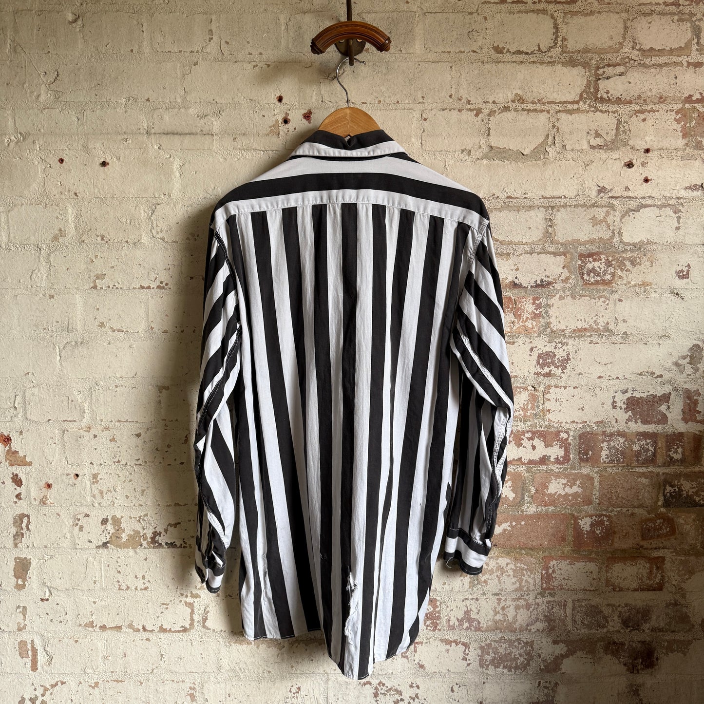 1950s Black and White Rayon Referee Shirt