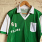 1970s Green Velvet Flocked Print Shirt