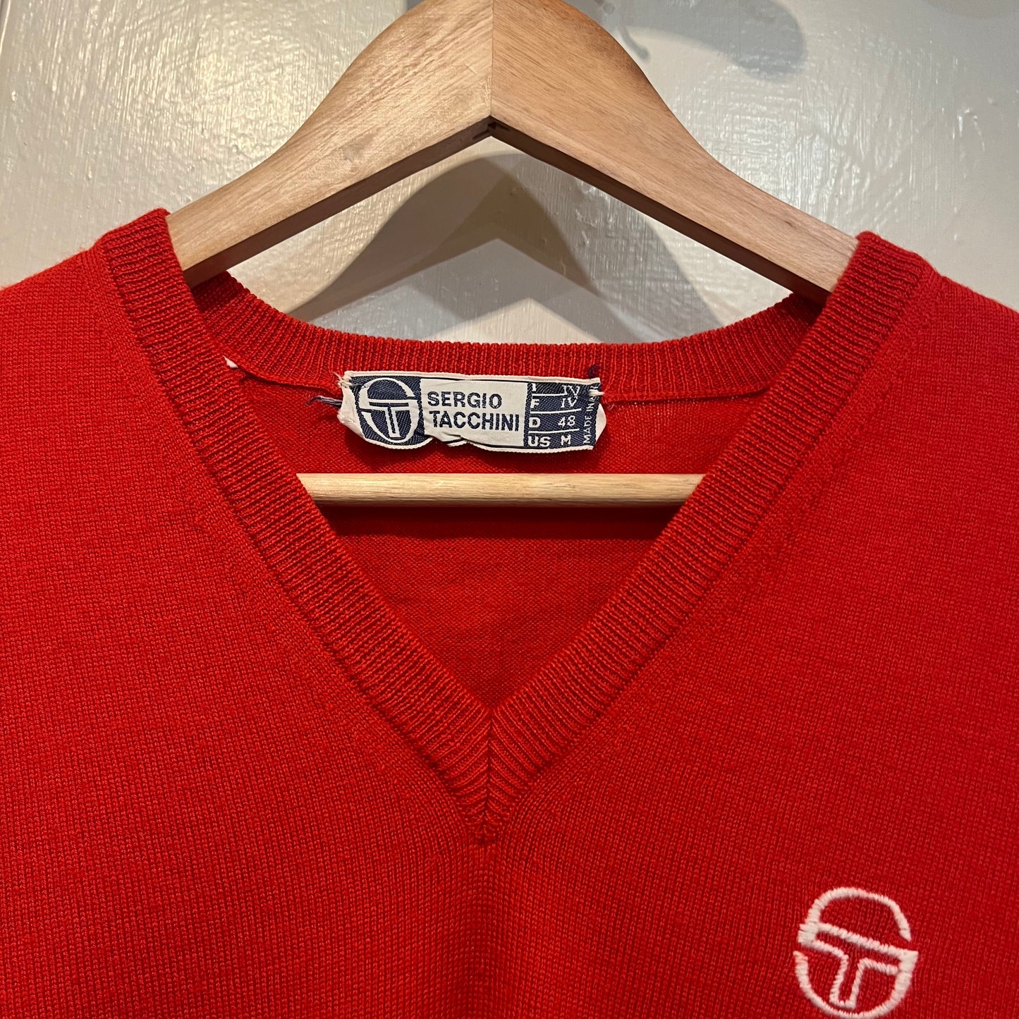 1980s Red Sergio Tacchini Tank Top Jumper