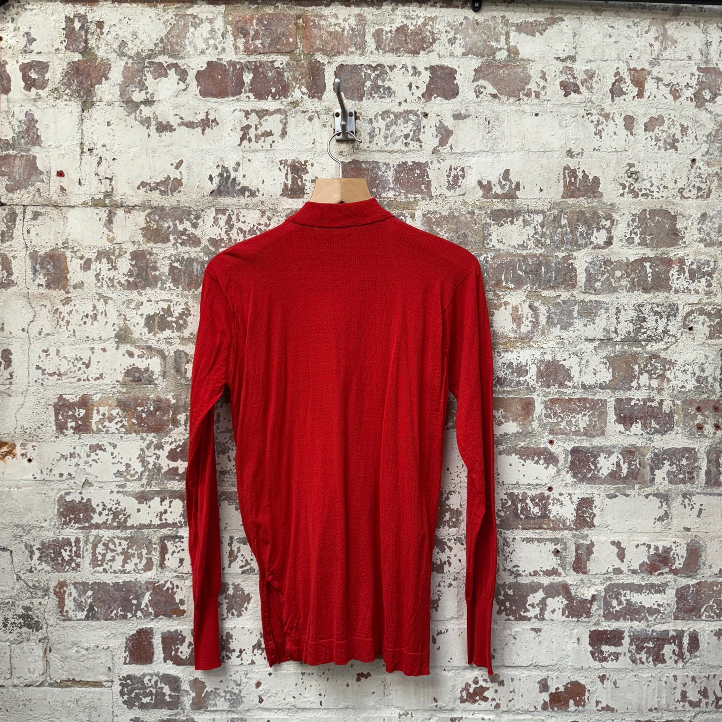 1960s Red Knitted British Long Sleeve Shirt
