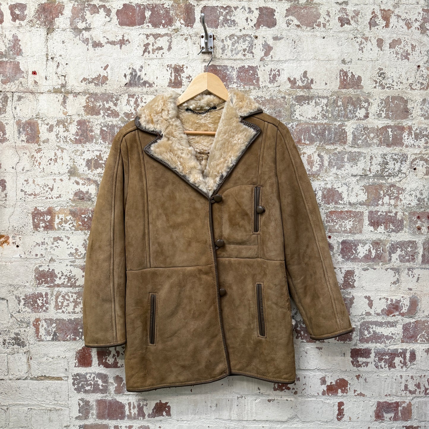 1970s Suede Shearling Leather Jacket