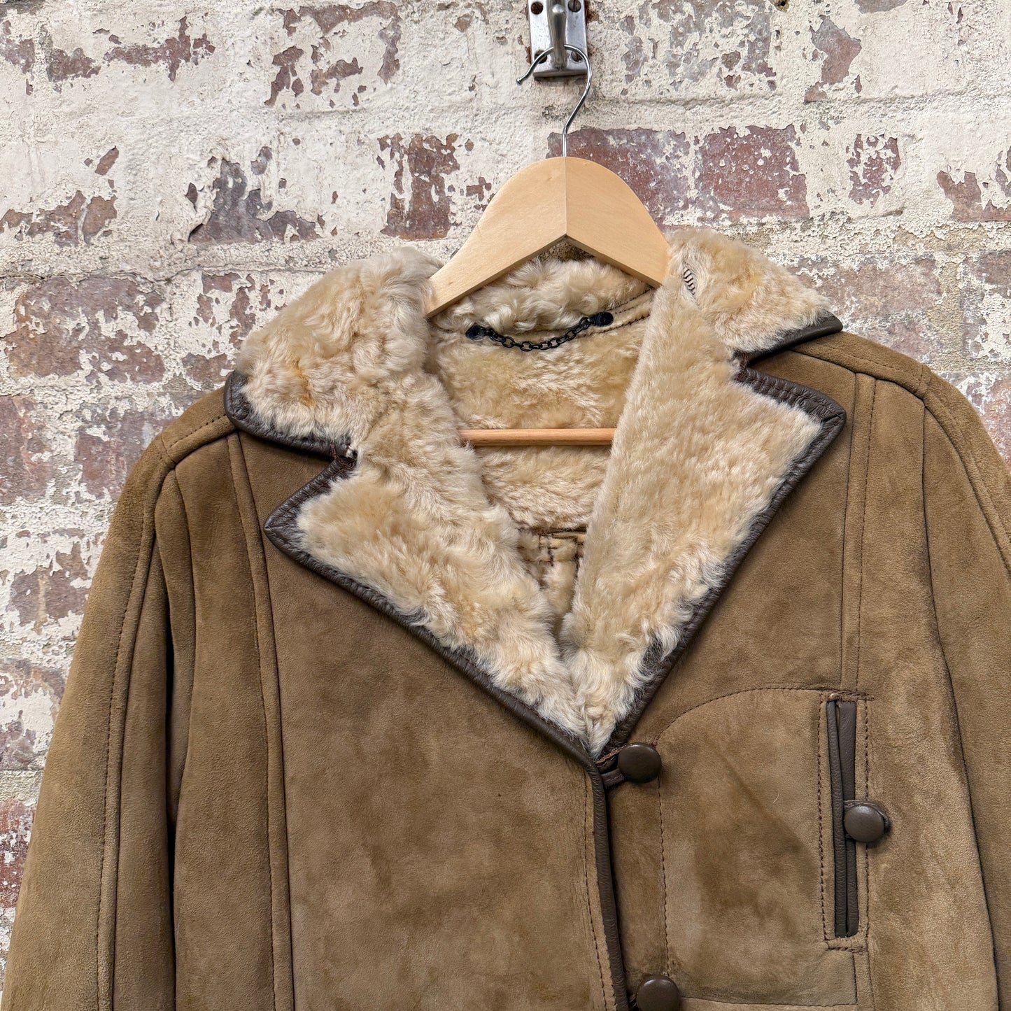 1970s Suede Shearling Leather Jacket