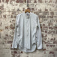 1940s British Striped Collarless Formal Shirt