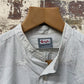 1940s British Striped Collarless Formal Shirt