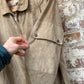 1970s Beige Suede Leather Zip Up Jacket