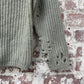 1950s Green Wool Knitted Roll Neck Jumper
