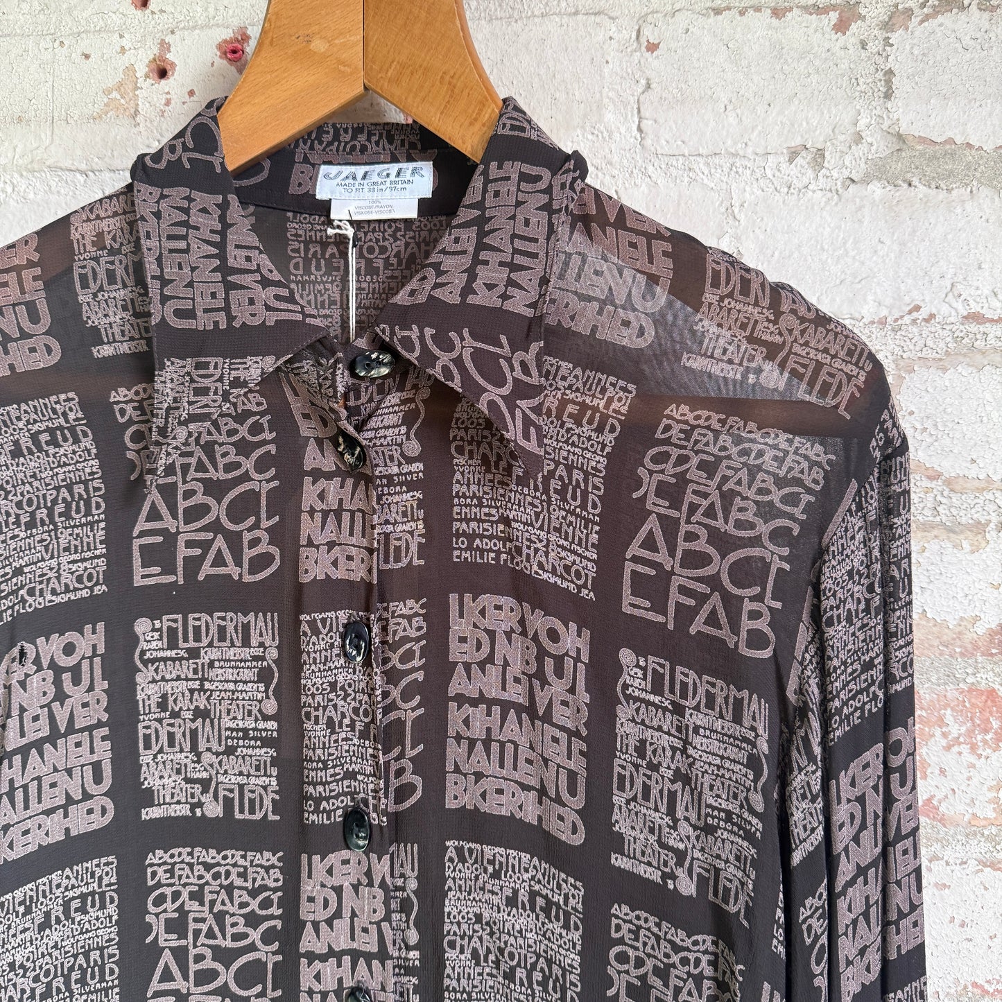 1980s Jaeger All Over Graphic Shirt