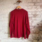 1980s Red Guernsey Knitted Button Jumper