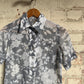 1970s Grey Printed Cotton Dress
