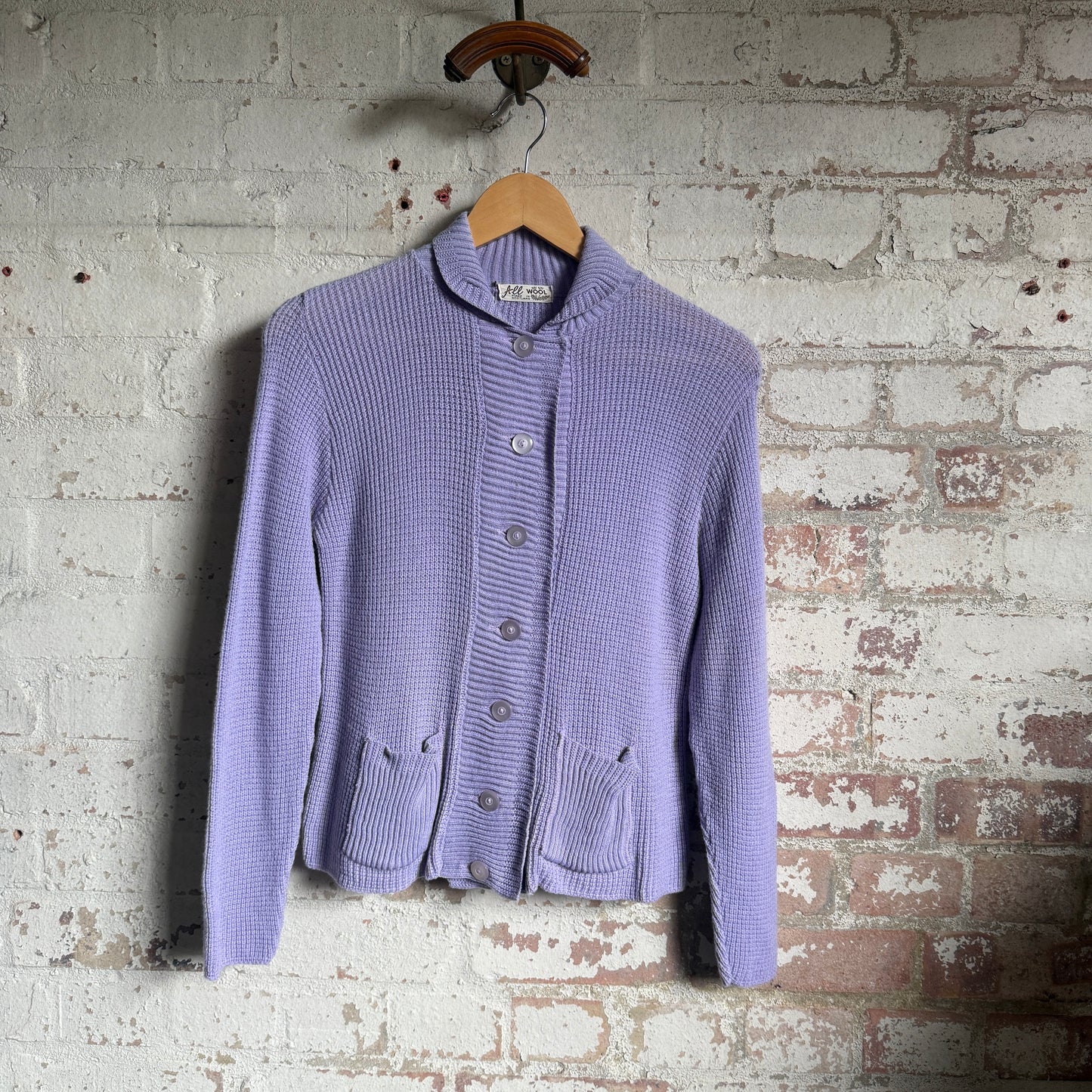 1960s Lilac Purple Wool Knitted Jumper
